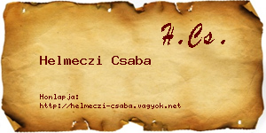 Helmeczi Csaba névjegykártya